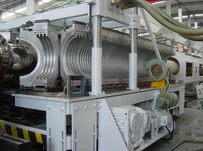 Powerful Plastic Pipe Extrusion Line / Double Wall Corrugated Pipe Machine