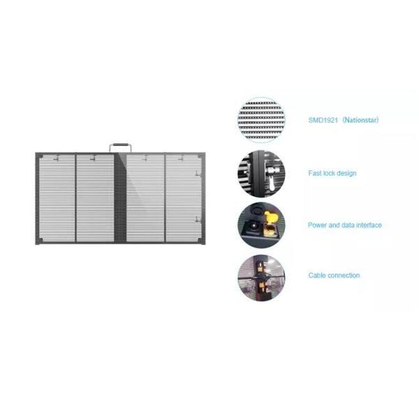 RGB Transparent Glass LED Display , Transparent LED Display Screen