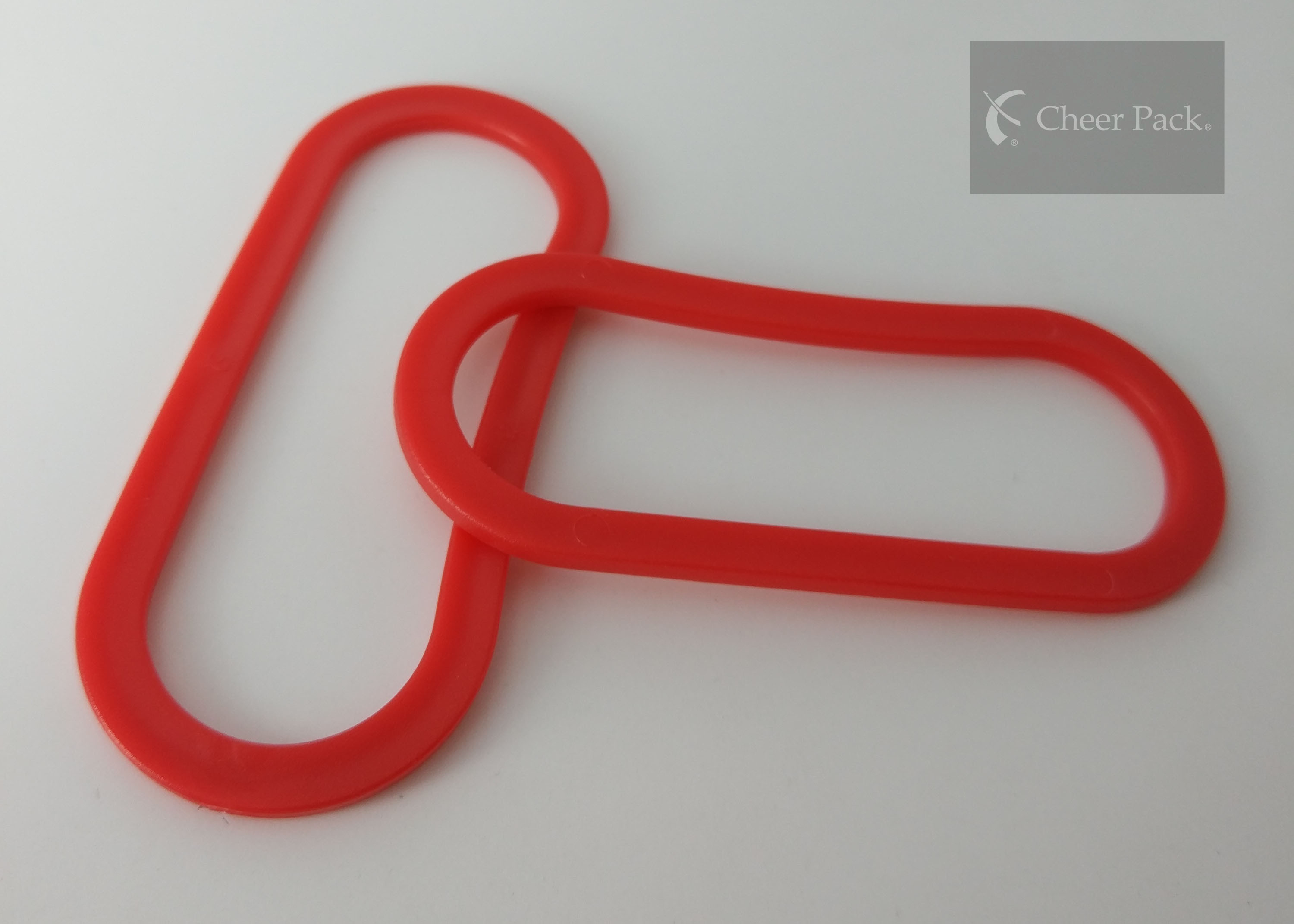 Red Color Shopping Bag Carry Handle , Plastic Handles For Bags 3.5cm Width