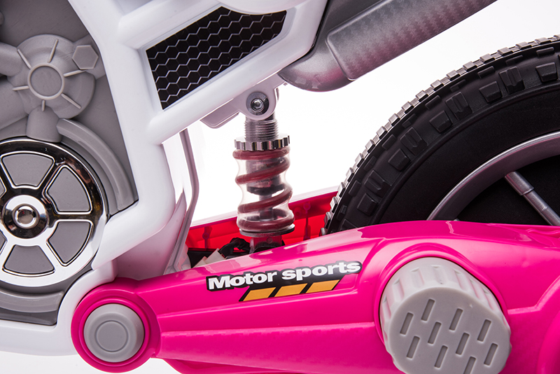 12V Electric Motorcycle Car for Kids with Music and Auxiliary Wheel Plastic Material