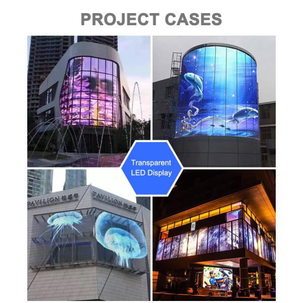 Outdoor Transparent Advertising LED Video Wall Panel With SDK Function