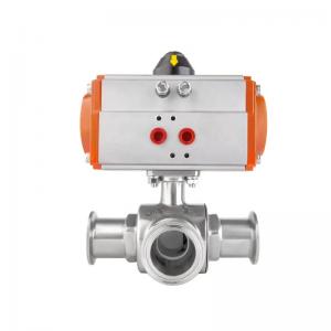 Quality Quick Installation WZ SS304 Sanitary Class 25 38 Clamp 3 Way Ball Valve with Silver Finish for sale