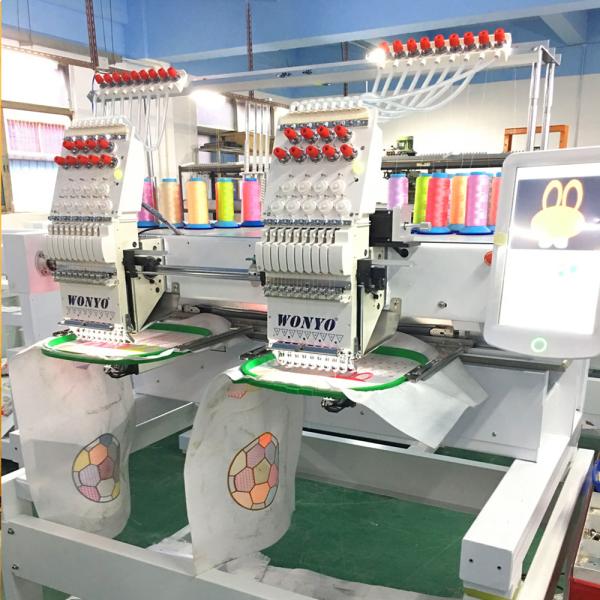 WONYO 2 Head Computerized Apparel Textile Cap Flat Embroidery Machine