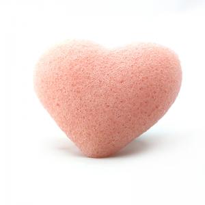 Quality Heart Shape Pure Konjac Eco Face Sponge For Face Cleaning for sale