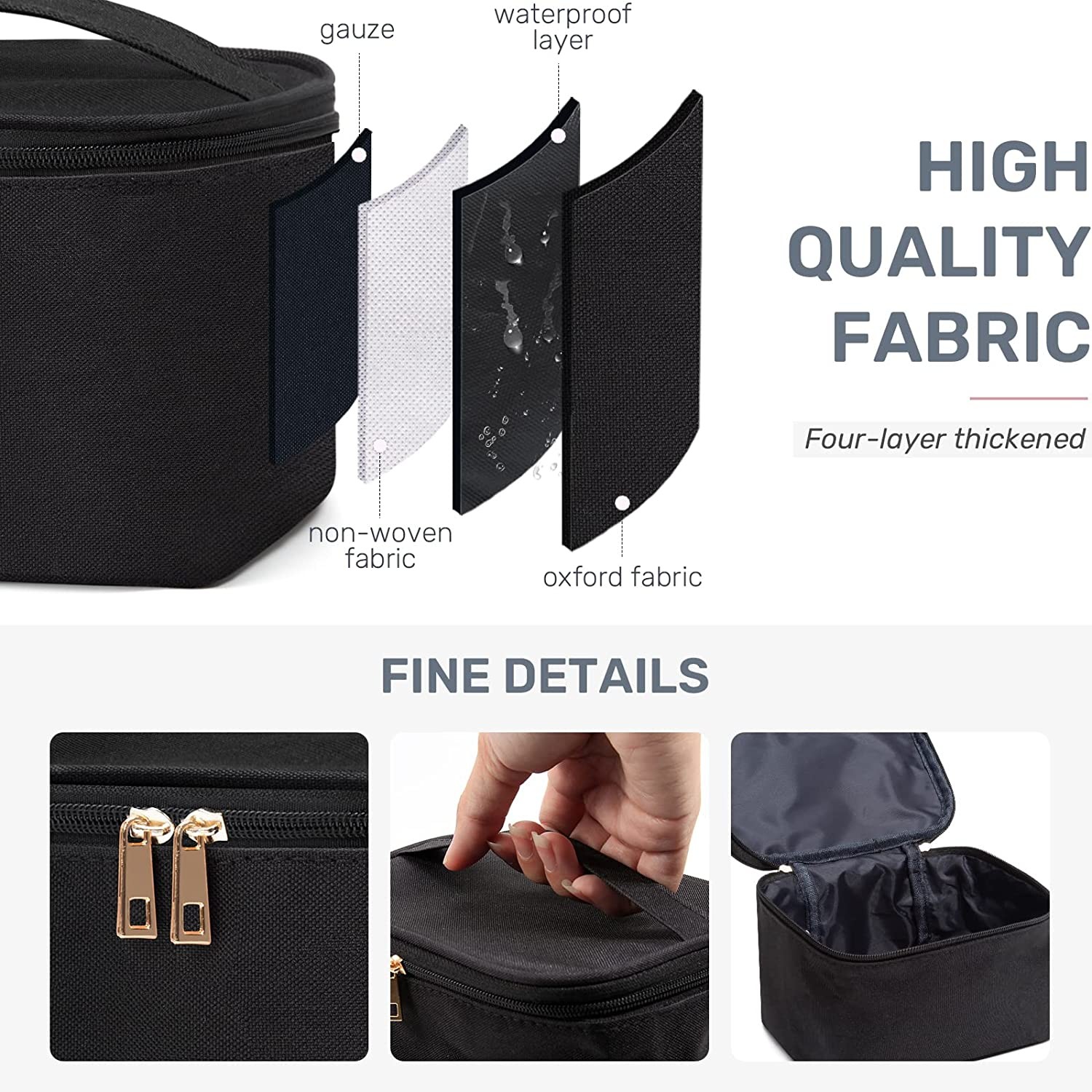 Shockproof Makeup Bag Portable Small Cosmetic Organizer Storage Case with Handle for Jewelry, Lipstick, Cosmetic Box