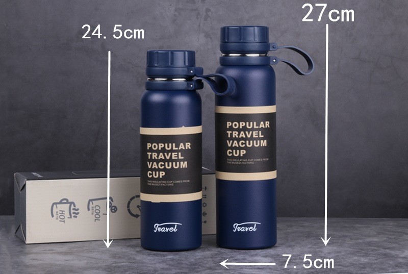 Custom Double Wall Vacuum Stainless Steel Water Bottle Tumbler With Lids Featuring Logo Design