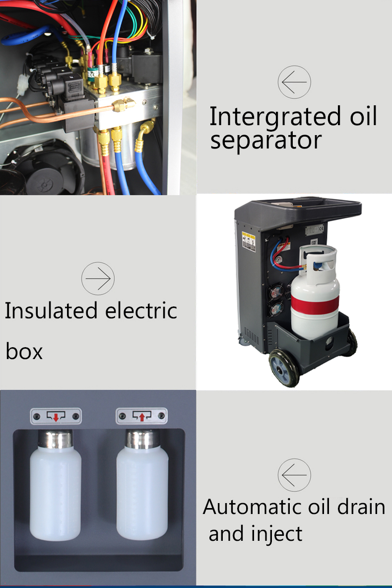Vehicle Auto Refrigerant Recovery Machine for R1234yf Aircon Recycling Recharging
