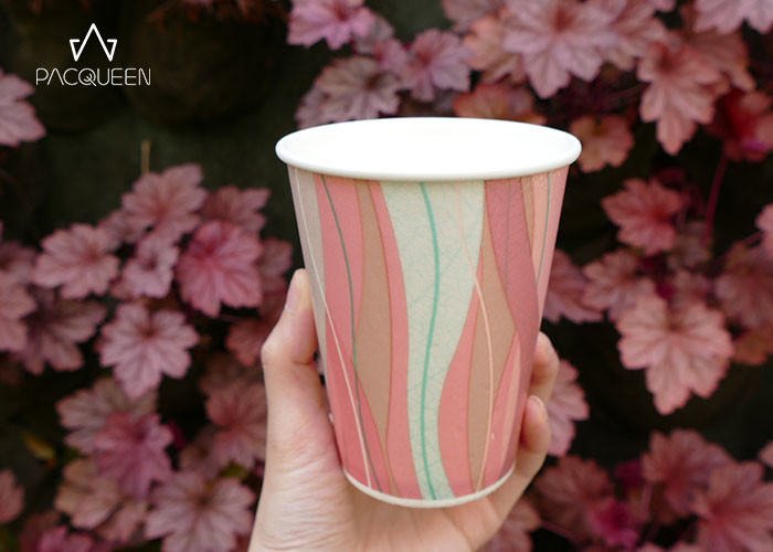 Colorful Printed Takeaway Hot Drink Cups , Disposable Hot Cups PE Lined