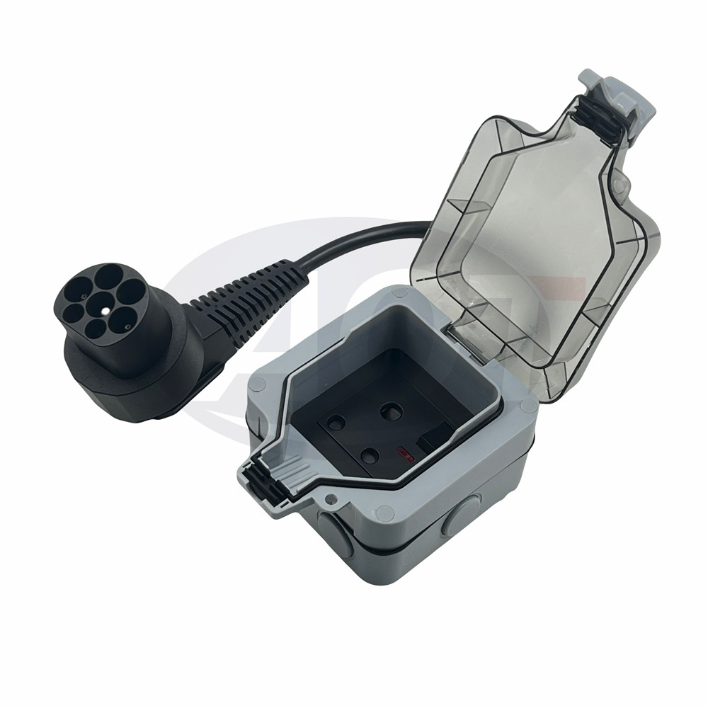 AOTAI EV Charger Adapter Type 2 Male 16A 1 Phase 1 Type M South Africa Socket 0.5M Charger Cable for Your Requirements