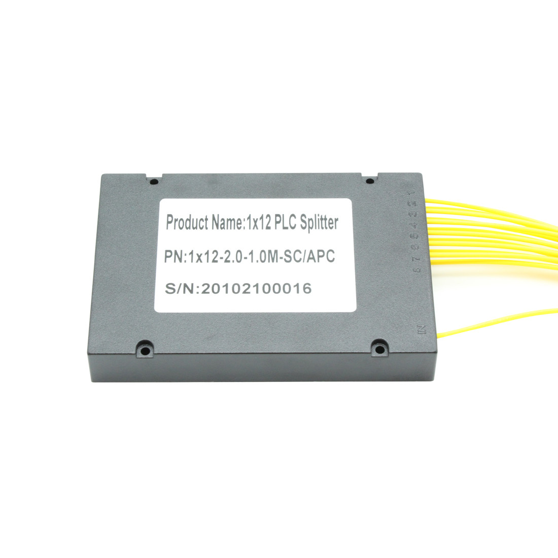 Low PDL Fiber PLC Splitter 1x12 SC APC ABS Box PLC Splitter
