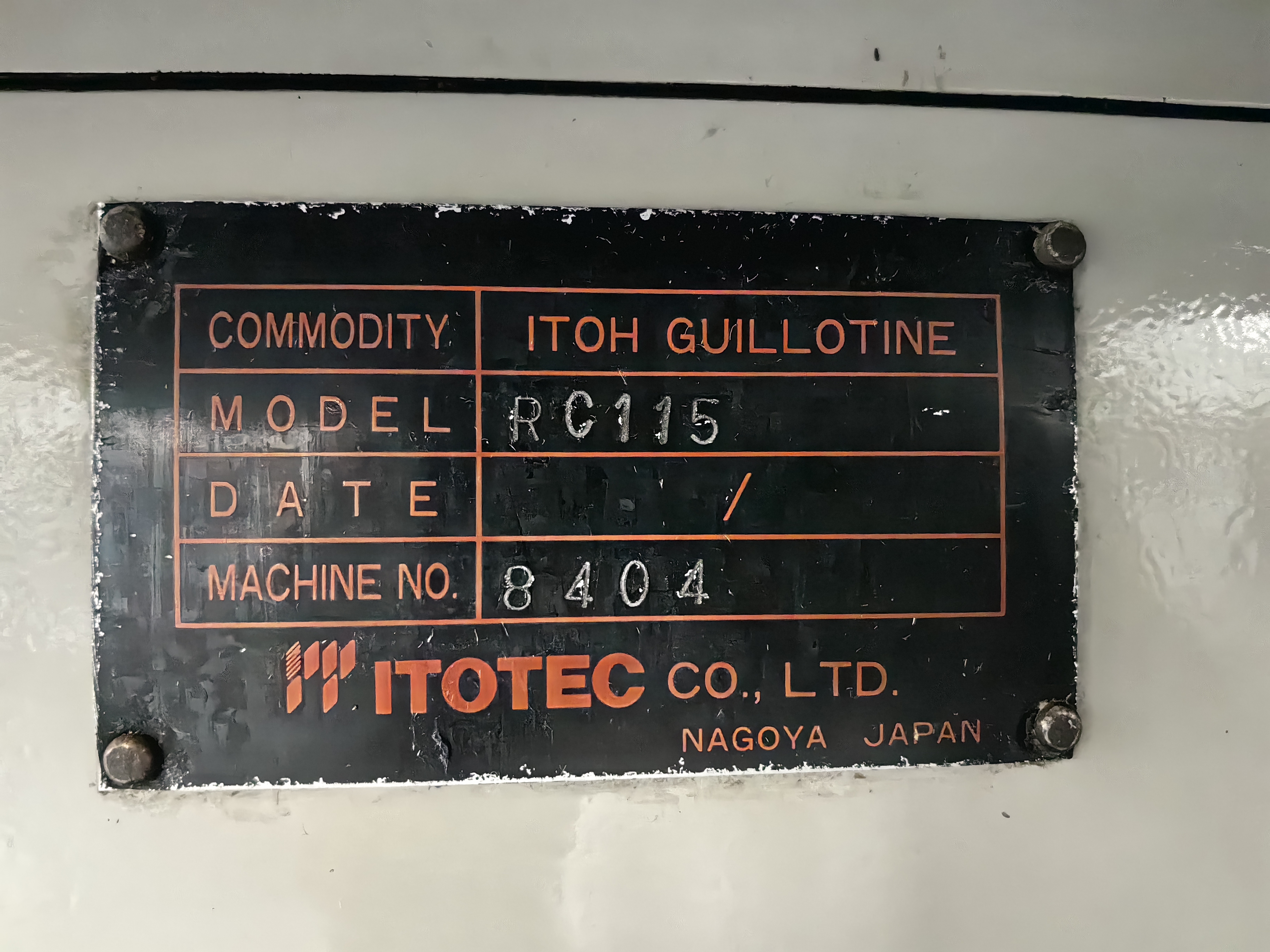 1150mm ITO Guillotine Paper Cutting Machine for Japan Professional Manufacturing Plant