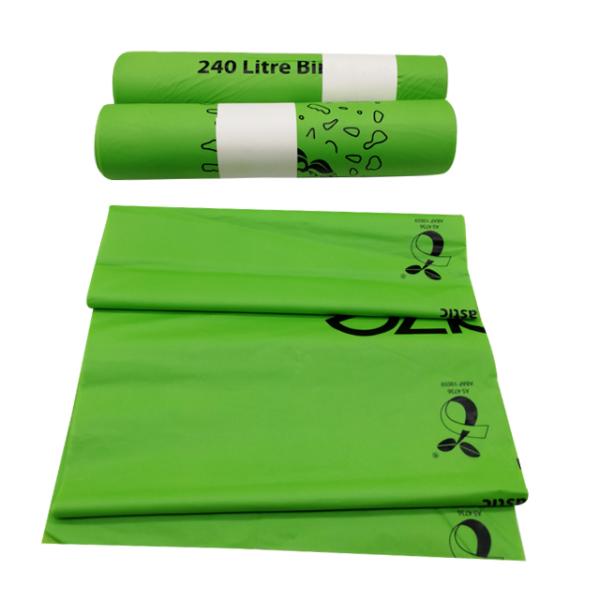 100% Environment Friendly Compostable Cornstarch Garbage Bags, composted manure fertilizer soil packaging bag