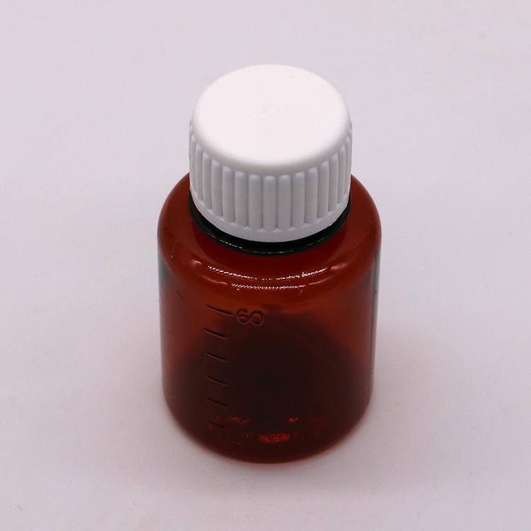 2OZ/60ml/cc PET Brown Medicine Grading Scale Liquid Packaging Bottle for Cigarette Oil