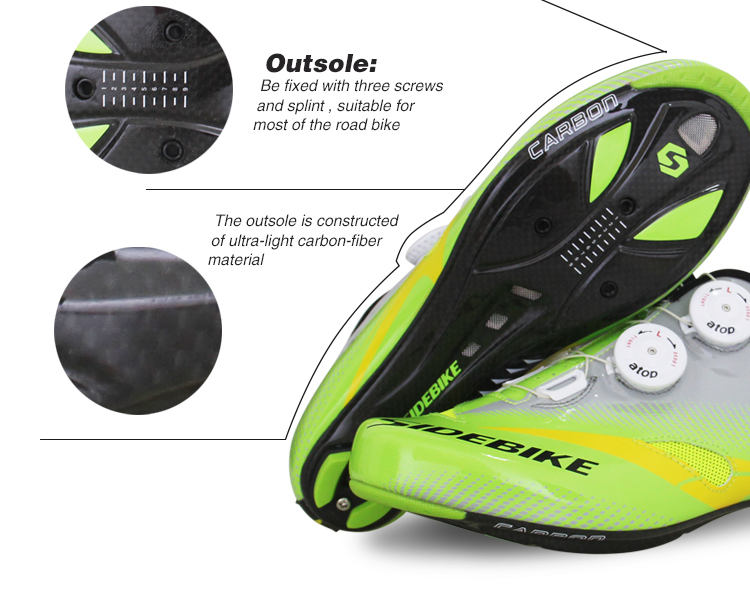 Mesh Breathable Indoor Outside Light Weight Carbon Cycling Shoes Wearable Resistant