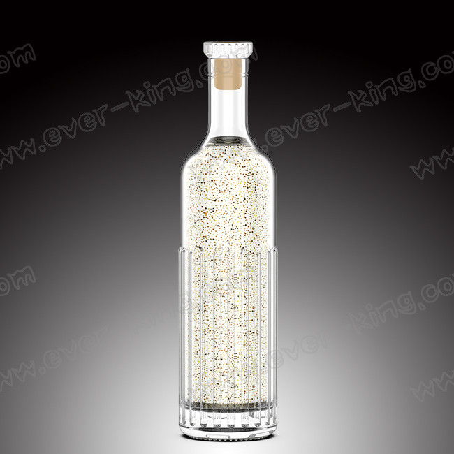 Custom Empty Luxury Wine Vodka Glass Bottle Unique Shaped