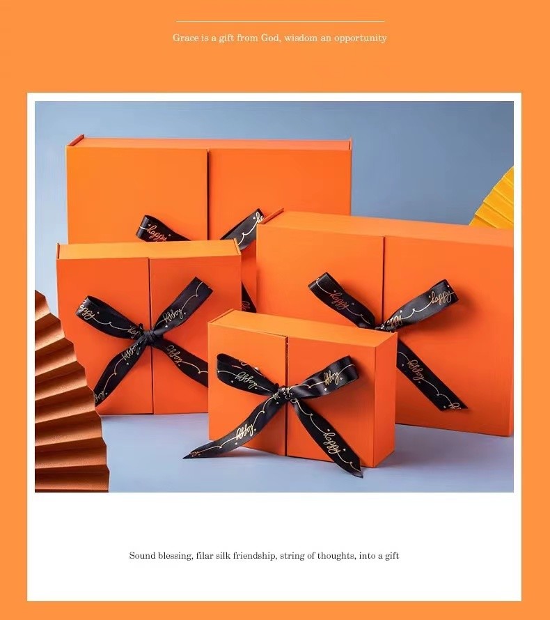 ISO9001 Folding Double Door Gift Box 1200-1400gsm Wedding Cardboard Box