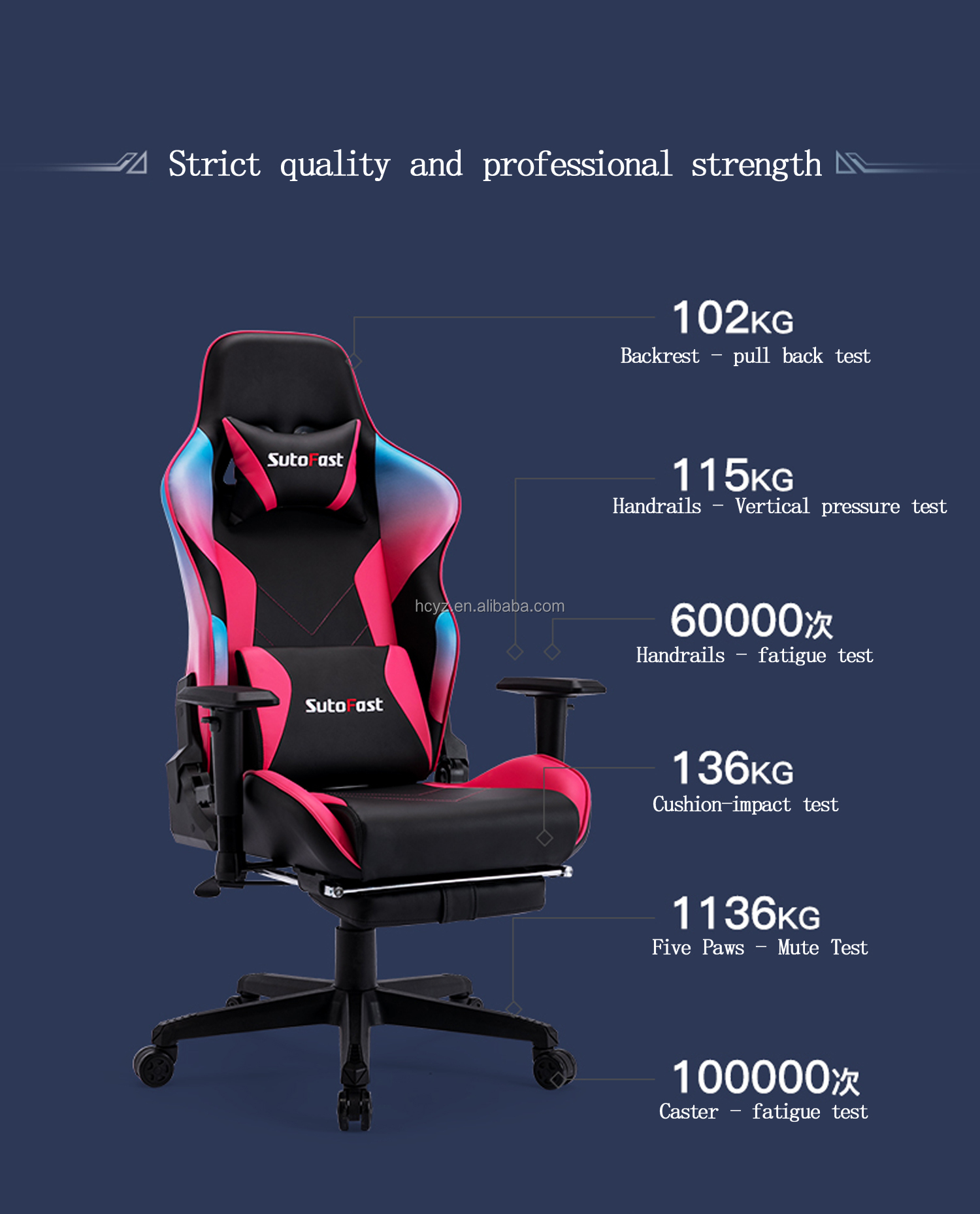 Flowing Light And Color Luxury PU Leather Racing Gaming Chair for Computer Gamer