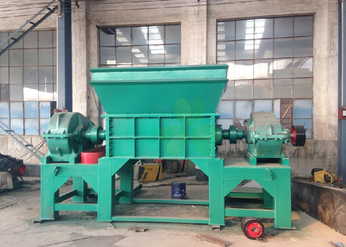 Silent Plastic Film Shredder Machine , Twin Shaft Plastic Scrap Shredder
