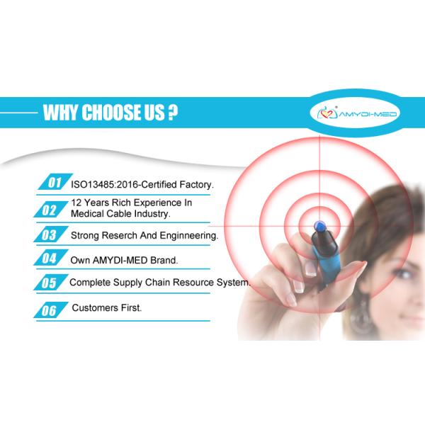 7 Pin SpO2 Pulse Oximeter Cables 1 Meter Spo2 Sensor Cable Easy Installation