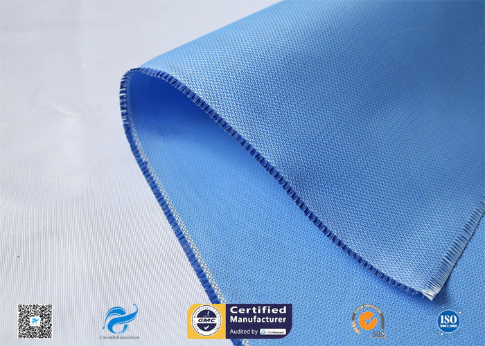 High Performance 18oz Blue Silicone Coated E-Glass Fiberglass Fabric