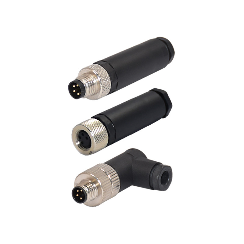 Right Angle / Straight 4 Pin Male And Female Connectors Assembly