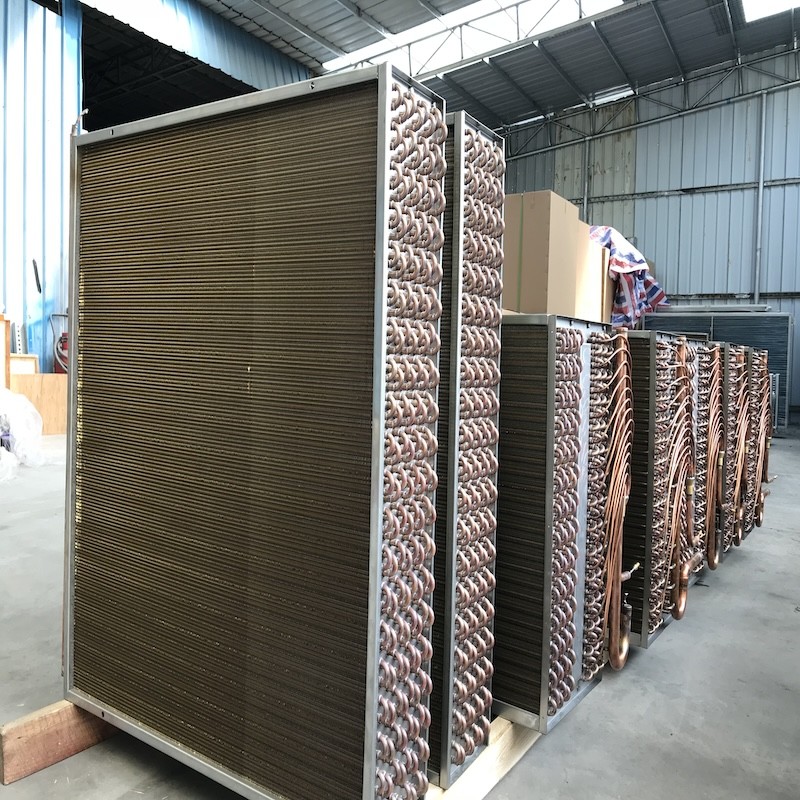 Side Blowing Copper Tube Evaporator Electrophoresis Black For Refrigeration Equipment