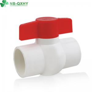 Quality DIN Standard 1/2 White PVC Plastic Ball Valve for Sewage Treatment Pipe System 1/2 for sale