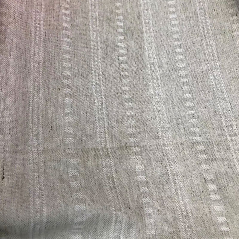 Stonewashed Stripe Linen Fabric 100gsm