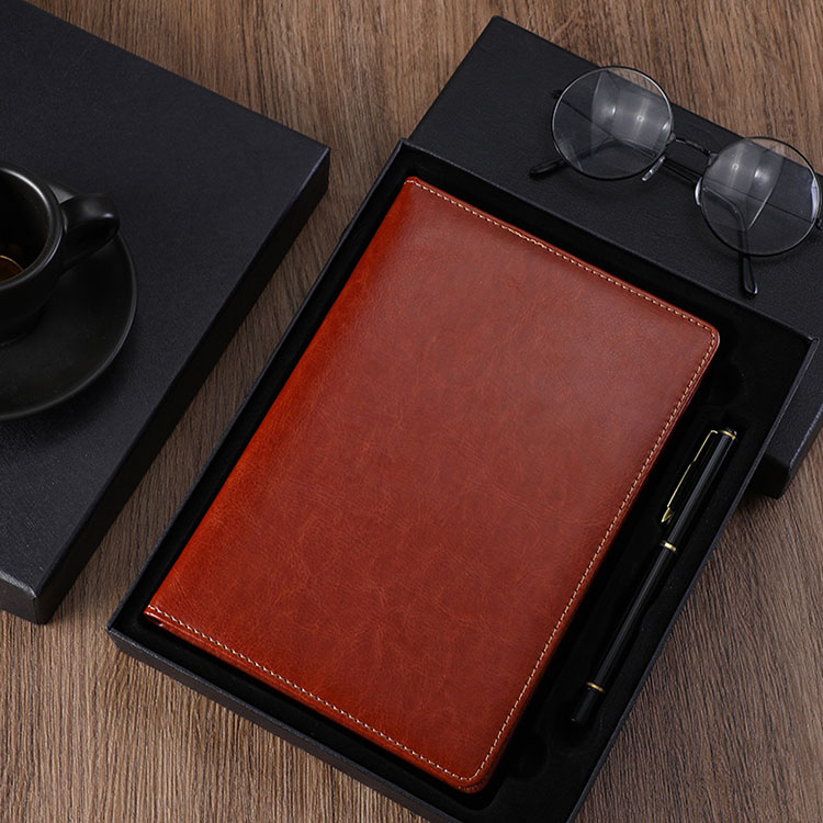 Hard Cover Portable Custom Classic Blank Notebook PU Leather Waterproof for Students