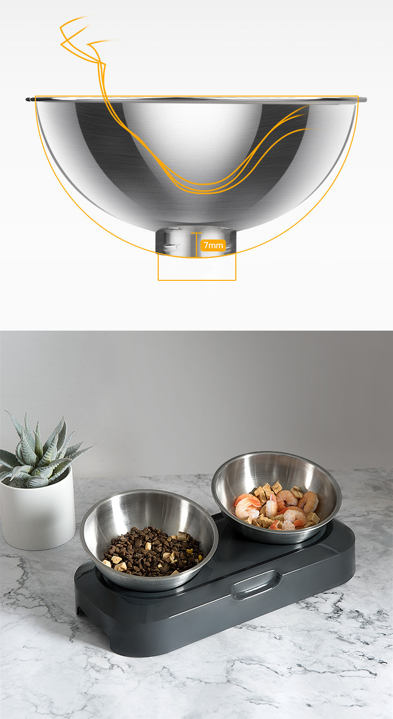Pet Food Dog Feeder With Stainless Steel Bowl Raised Dog Bowls Non Spill Dog Bowl