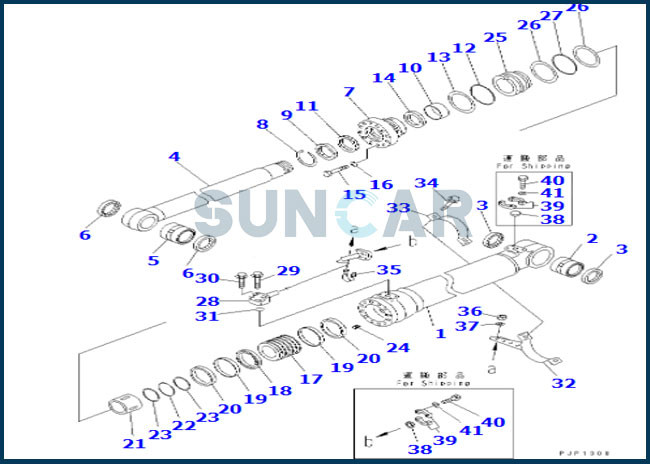 707-99-50620 7079950620 Boom Cylinder Service Kit For PC220LC-7L PC220LC-7