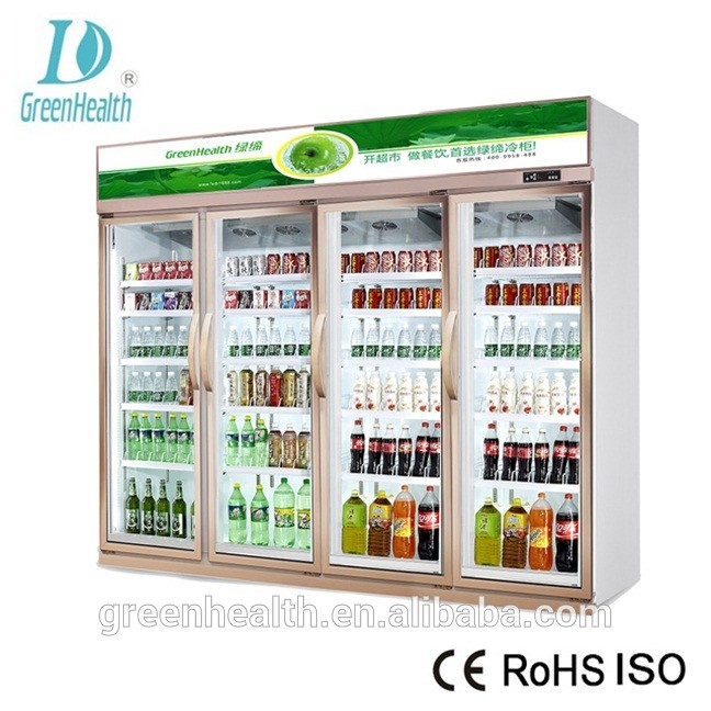 Customized Light Box Glass Door Freezer 2-8C Temperautre For Beverage Cooling