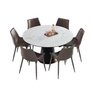 Extension Round Ceramic Marble Dining Room Table