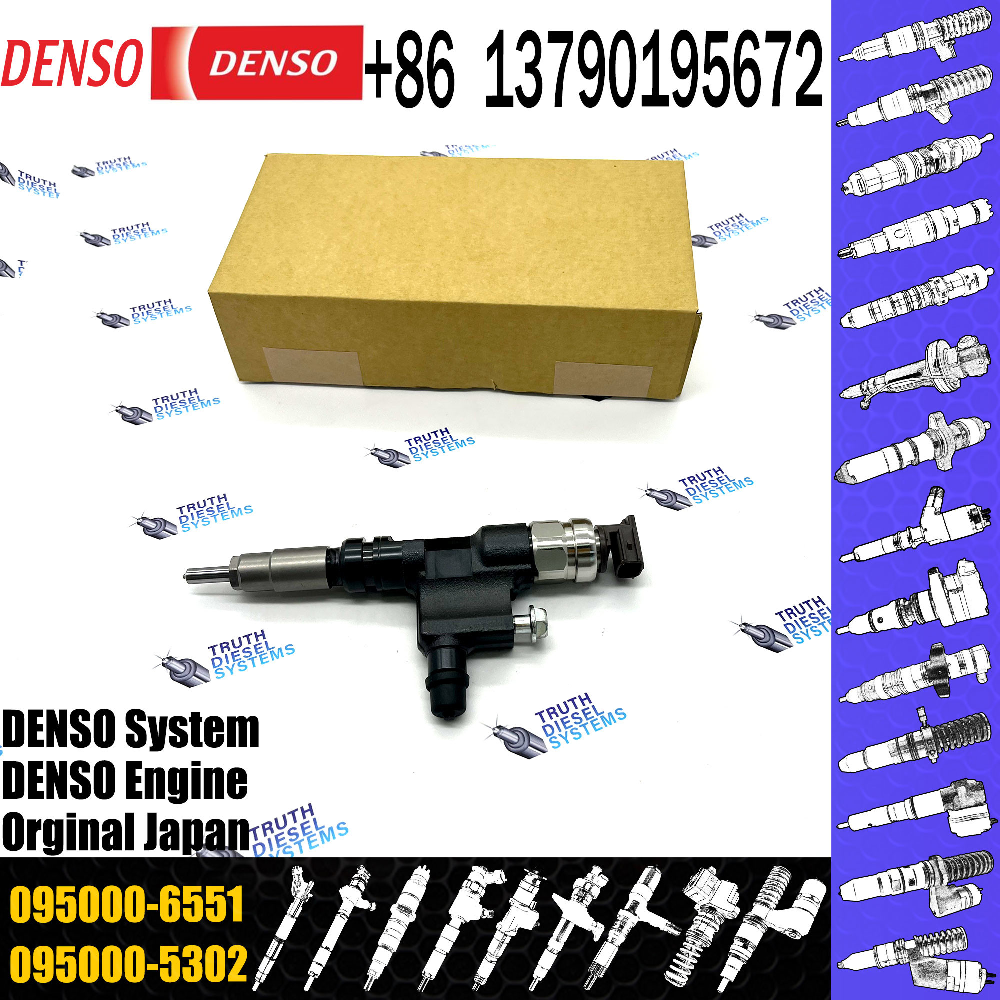 Diesel Common Rail Injector 095000-6550 095000-6551 For HI-NO 300 N04C 23670-E0190 23670-78140