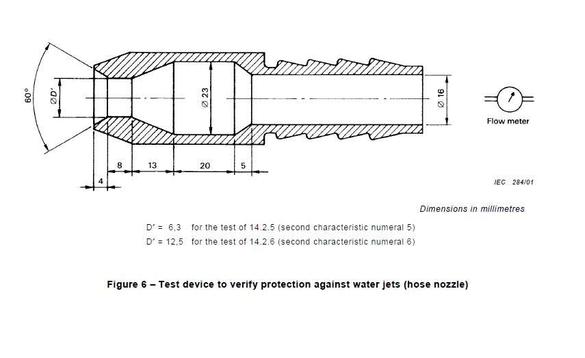 IP Testing Equipment IEC 60529 Hose Nozzle 304 stainless steel Material