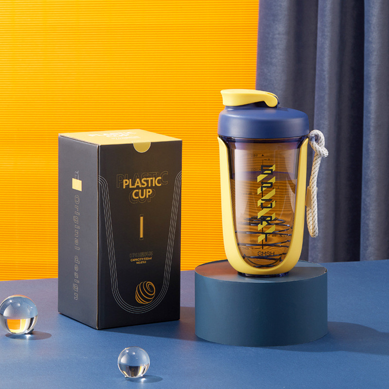 Custom Protein Drink Shaker Bottle 600ml With Mixer Ball