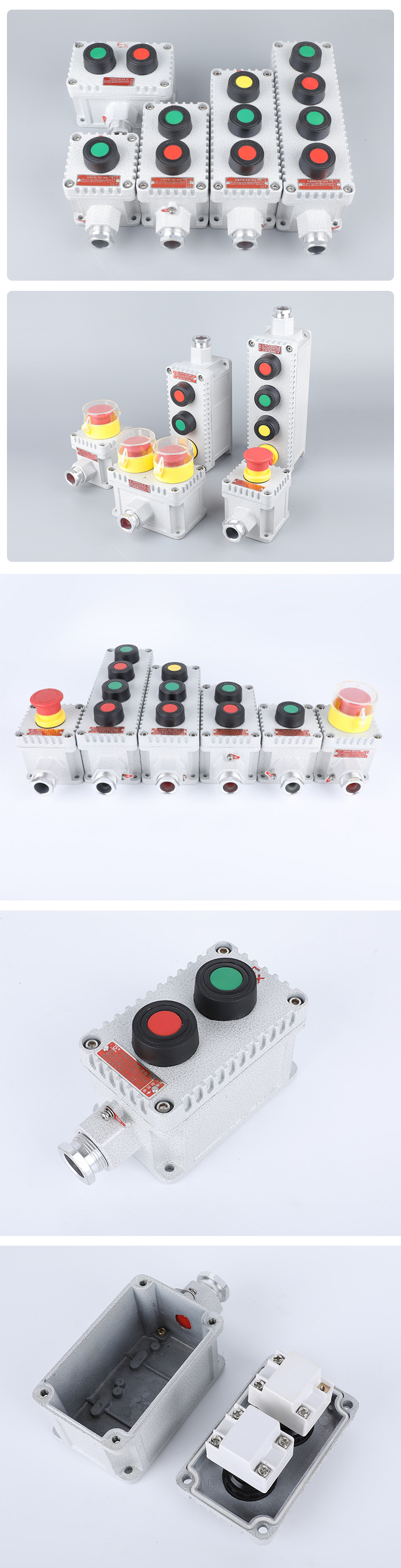 ATEX Explosion Proof Control Button Box Aluminum Emergency Stop
