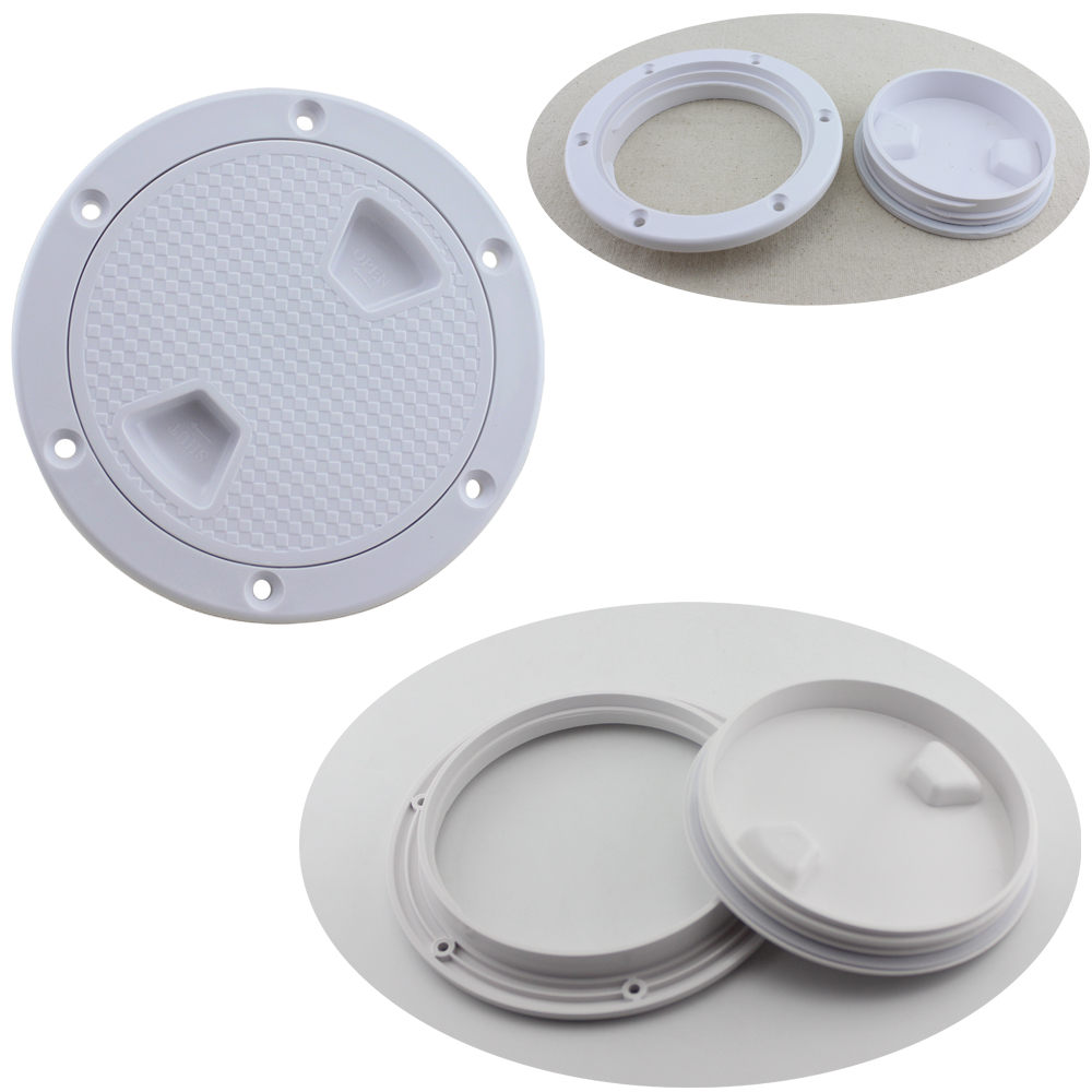 8'' Boat White Round Non Slip Inspection Hatch With Detachable Cover
