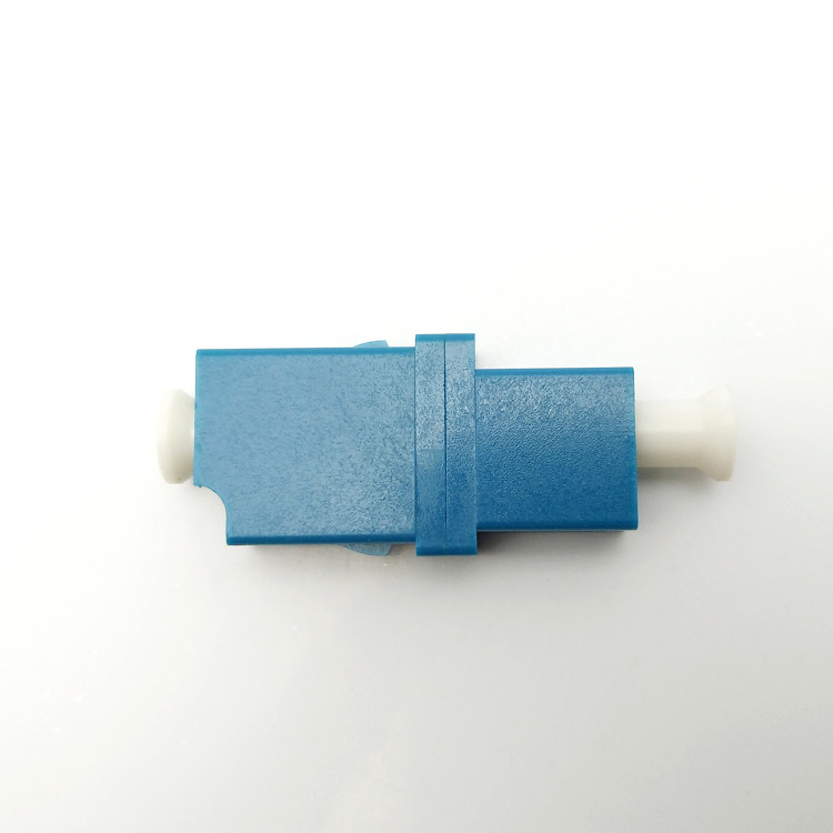 Blue Simplex Plastic Flangeless Lc Fiber Optic Adapter
