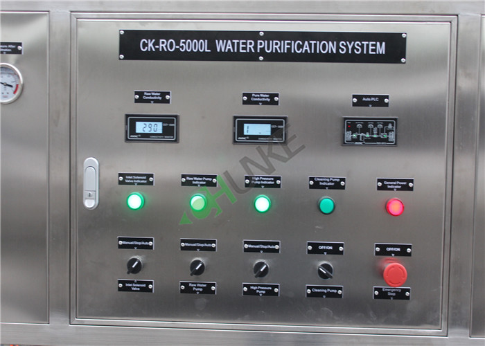 Single Reverse Osmosis Water Purification Equipment , 5 TPH Water Purifying Plant