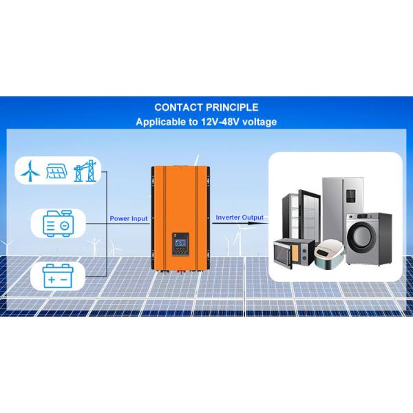 4000W DC 24V 48V to AC 110V 220V Toroidal Off Grid Pure Sine Wave Power Inverter for Solar System 574*345*197MM Dimensions