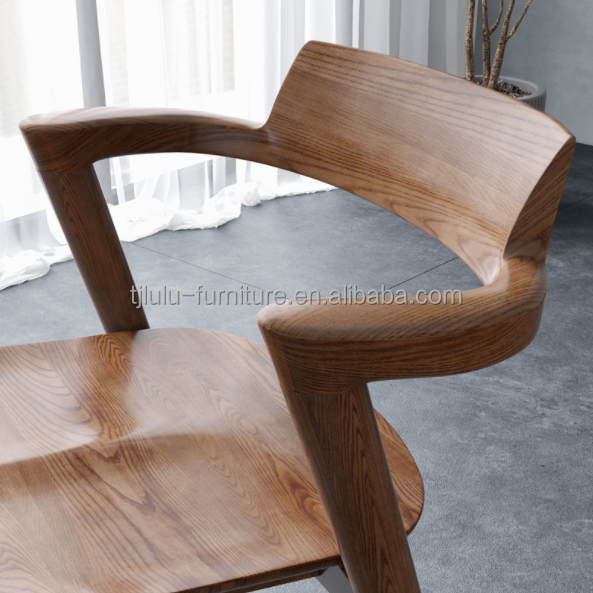 Specific Dining Chair Walnut Solid Wood Chairs for Restaurant by Tianjin Lulu Dining Room Furniture
