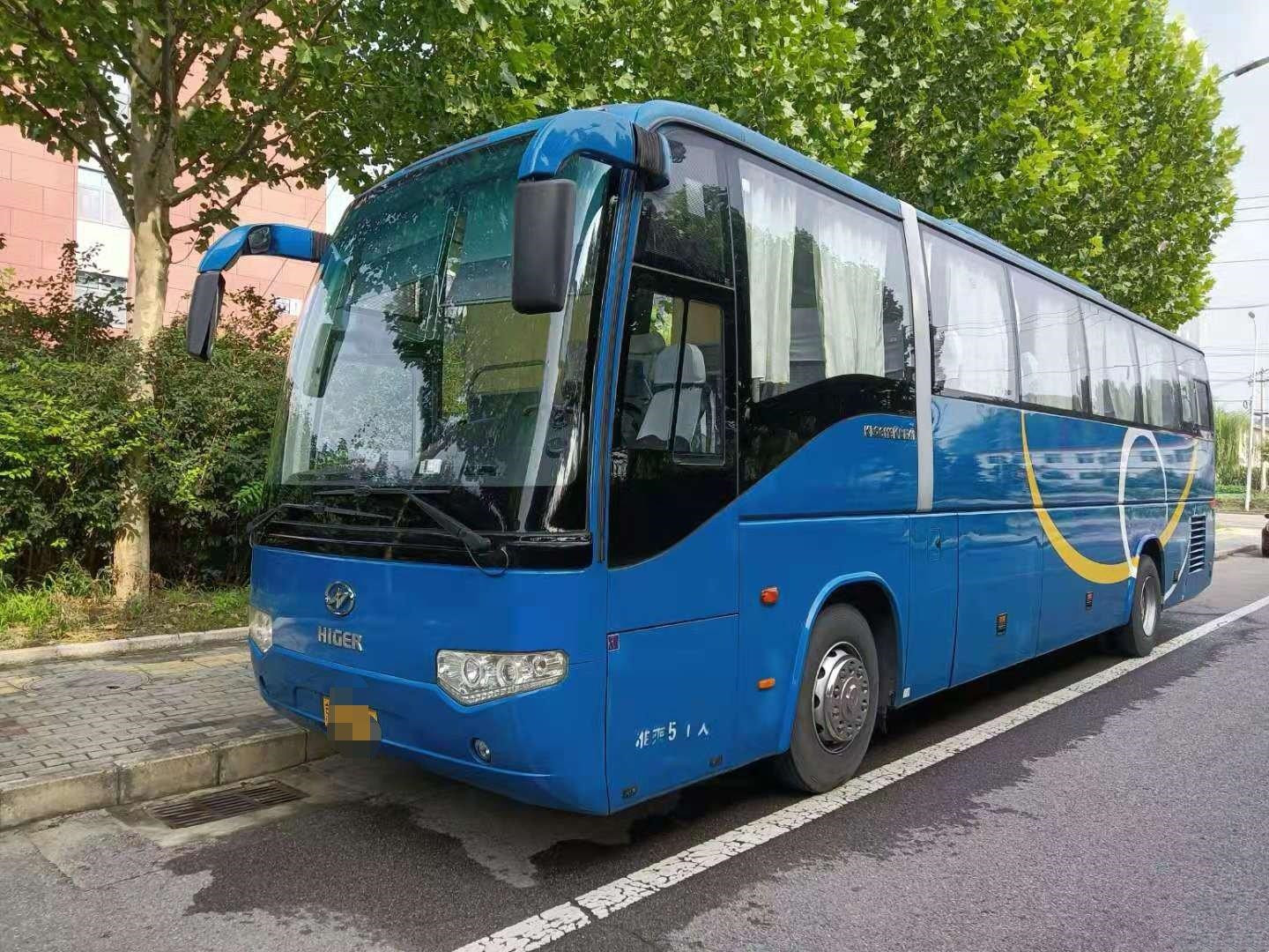 Used Higer Bus Coach Airbag Chassis Tourist Coach Dingle Door With AC/TV 51seats