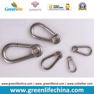 China Stainless Steel Full Sizes Heavy Duty Carabiner with Ring For Tools Attaching on sale