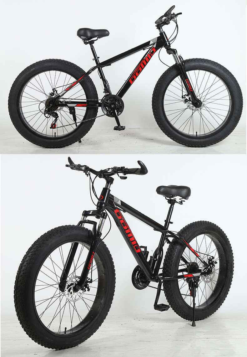 Fatbike Customizable Cruiser Snow Mountain Cycle Bicycle Beach Bikes carbon steel Fork Material 25kg 30-inch All Terrain