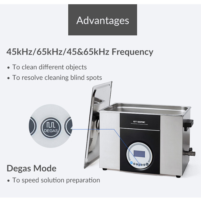 Rust Removing Digital Ultrasonic Cleaner Low Noise Adjustable Power 500W