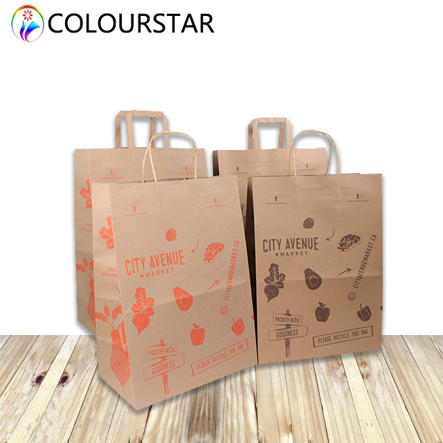 Offset Pantone CMYK Foldable Present Paper Bag 350g With Handles