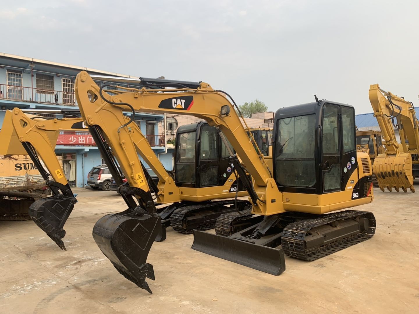 Used CAT 6T Excavators With 600mm Track Width And Hydraulic System Swinging