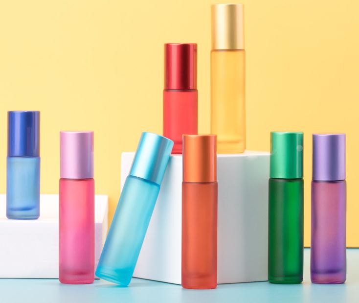 Leak Proof Frosted Essential Oil Roller Bottles OEM ODM Screen Printing