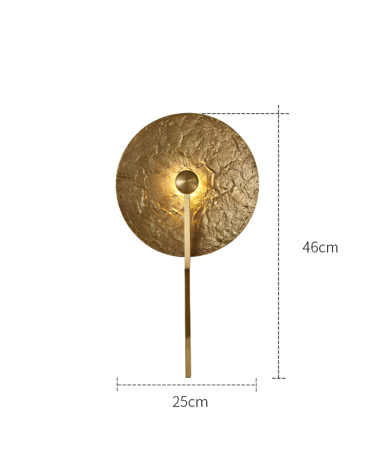 Simple post-modern bedside wall lamp full luxury hotel decoration villa corridor copper wall light(WH-OR-253)